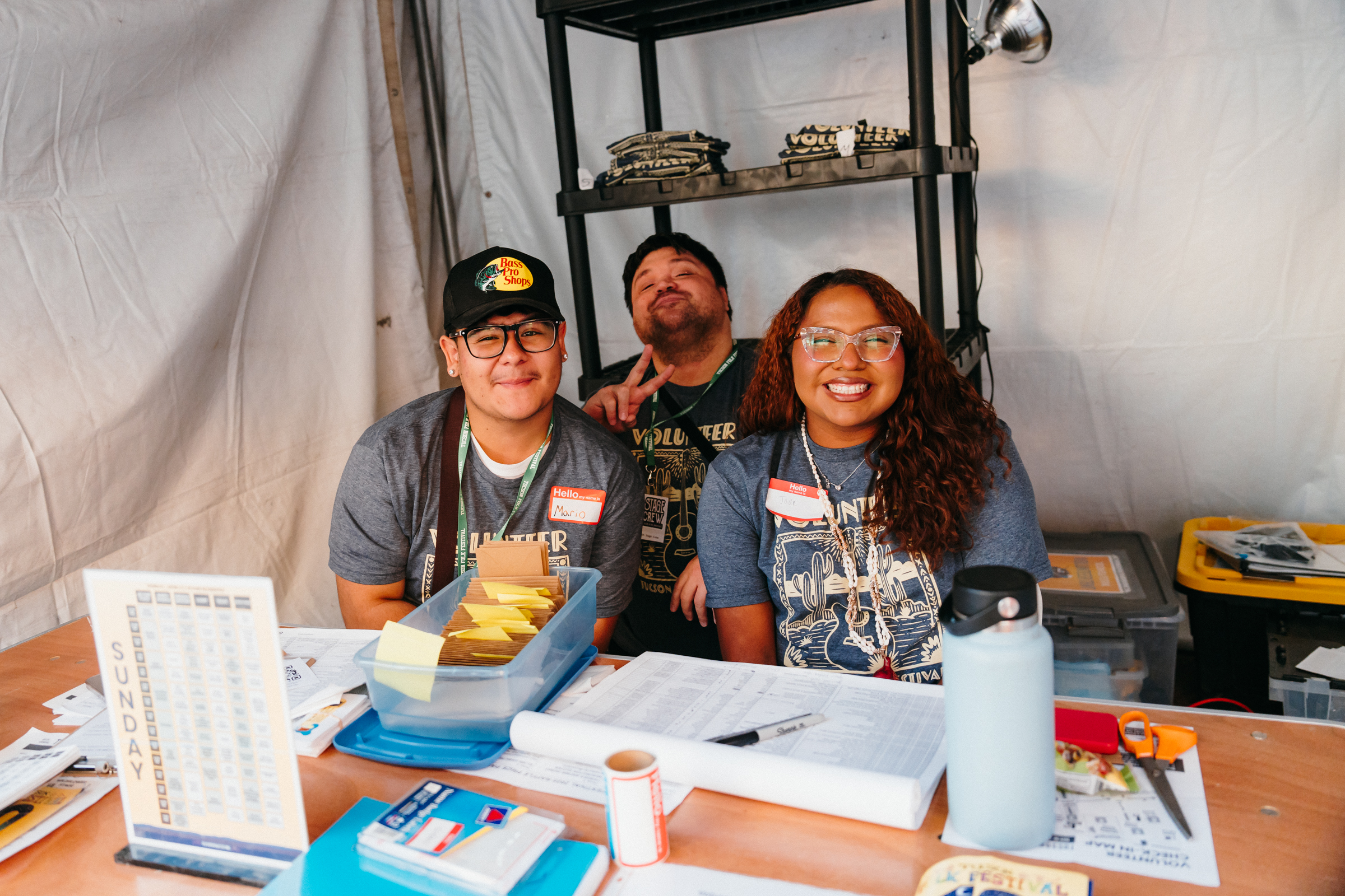 Volunteer Tent at the Tucson Folk Festival