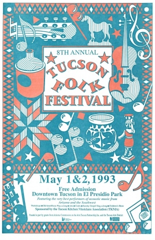 1993 Tucson Folk Festival Poster